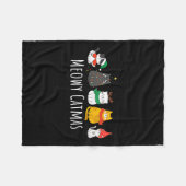 Meowa Catmas Niedlich Cat Weihnachtsmannmütze Weih Fleecedecke (Vorderseite (Horizontal))