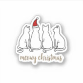 Meowa Catmas Weihnachten Niedlich Kitten Katzen We Aufkleber (Vorderseite)