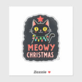 Meowa Catmas Weihnachten Niedlich Kitten Katzen We Aufkleber (Blatt)