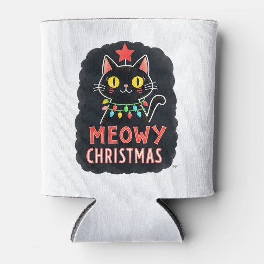 Meowa Catmas Weihnachten Niedlich Kitten Katzen We Dosenkühler (Vorderseite)