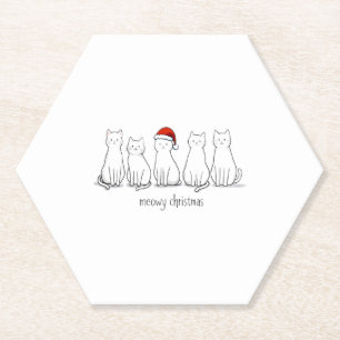 Meowa Catmas Weihnachten Niedlich Kitten Katzen We Untersetzer