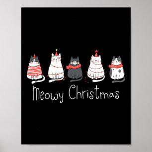 Meowa Catmas Weihnachten Weihnachten Niedliche Kat Poster