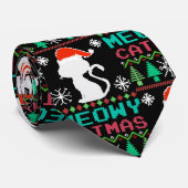 Meowa Catmas Weihnachten Weihnachtskat Ugly Sweate Krawatte (Gerollt)