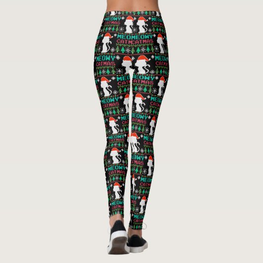 Meowa Catmas Weihnachten Weihnachtskat Ugly Sweate Leggings (Rückseite)