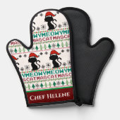 Meowa Catmas Weihnachten Weihnachtskat Ugly Sweate Ofenhandschuh (Vorderseite/Rückseite)