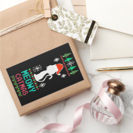 Meowa Catmas Weihnachten Weihnachtskat Ugly Sweate Rechteckiger Aufkleber