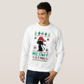 Meowa Catmas Weihnachten Weihnachtskat Ugly Sweate Sweatshirt (Vorne ganz)
