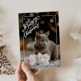 Meowa Christmas Full Foto Cat Pet Feiertagskarte