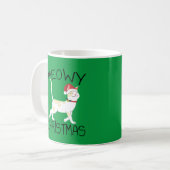 Meowa Christmas - Funny Christmas Kaffeetasse (Vorderseite Links)