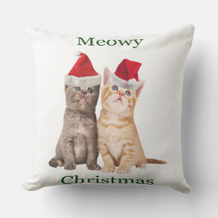 Meowa Christmas Kitten Outdoor Square Kissen