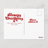 Meowa Christmas Simple Fun Moderner Foto Urlaub Postkarte (Rückseite)