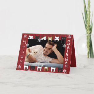Meowa Weihnachten Fügen Sie Ihr Foto Urlaub Karte