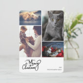 Meowa Weihnachten Funny Cat Themed Custom 4 Foto (Stehend Vorderseite)