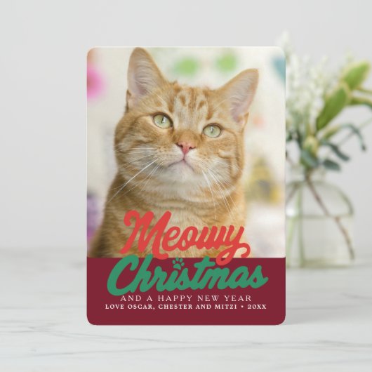 Meowa Weihnachten Niedlich Cat Foto Weihnachten (Stehend Vorderseite)
