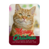 Meowa Weihnachten Niedlich Cat Foto Weihnachten Magnet (Vertikal)