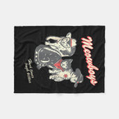 Meowboys Hard Times Tough Kitties Cowboy Cats With Fleecedecke (Vorderseite (Horizontal))