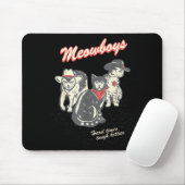 Meowboys Hard Times Tough Kitties Cowboy Cats With Mousepad (Mit Mouse)
