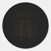 Meowboys Tough Kitties Country Western Cowboy Cat Runder Aufkleber (Vorderseite)