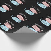 Meowcarons Funny Macaron Pun Dark BG Geschenkpapier (Ecke)
