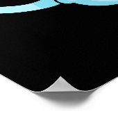 Meowcarons Funny Macaron Pun Dark BG Poster (Ecke)