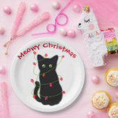 Meowcat Weihnachts-Rotgrüne Tinkelleuchten Pappteller (Party)