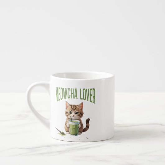 Meowcha Lover Niedlich Kitten Matcha Tea Lover Des Espressotasse (Links)