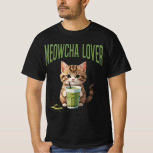 Meowcha Lover Niedlich Kitten Matcha Tea Lover Des T-Shirt