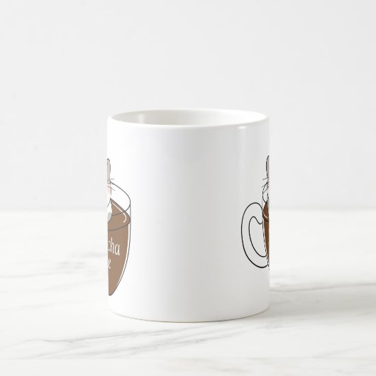 Meowcha Time Chat in Coffee Cup Design Kaffeetasse (Mittel)