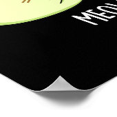 Meowchi Funny Mochi Food Pub Dark BG Poster (Ecke)