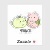 Meowchi Funny Mochi Pun Aufkleber (Blatt)