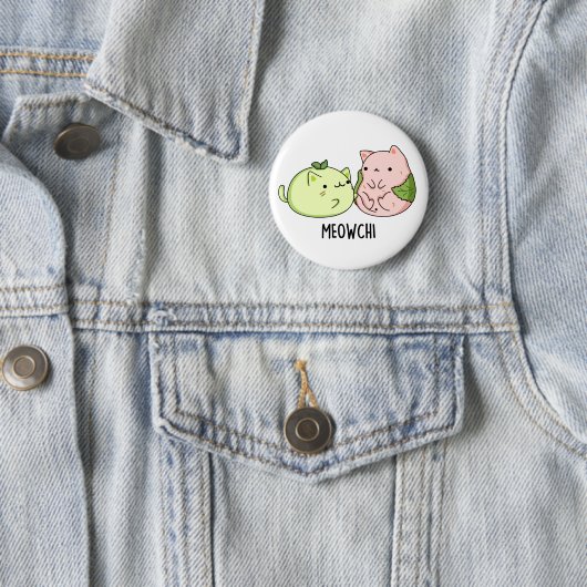 Meowchi Funny Mochi Pun Button (Beispiel)