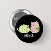 Meowchi Funny Mochi Pun Dark BG Button (Vorne & Hinten)