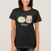 Meowchi Funny Mochi Pun Dark BG T-Shirt (Vorderseite)