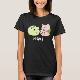 Meowchi Funny Mochi Pun Dark BG T-Shirt