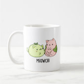 Meowchi Funny Mochi Pun Kaffeetasse (Links)