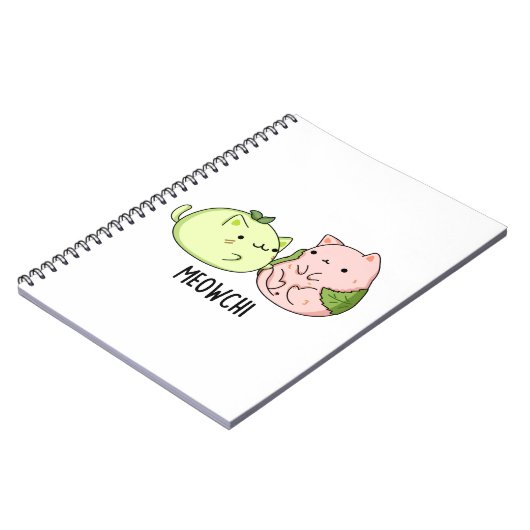 Meowchi Funny Mochi Pun Notizblock (Linke Seite)