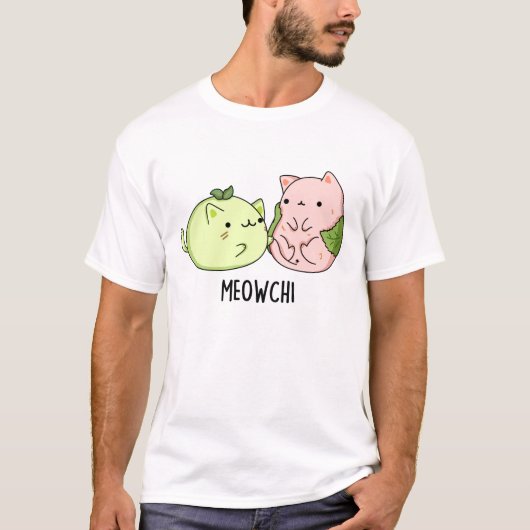 Meowchi Funny Mochi Pun T-Shirt (Vorderseite)
