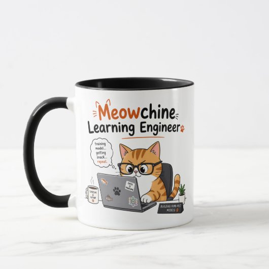 Meowchine Learning Ingenieur Tasse (Links)