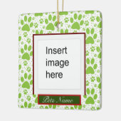 MeowChristmas Custom Kitty Cat Foto Weihnachten Keramikornament (Links)