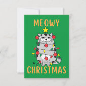 MeowChristmas Funny Weihnachtskarte (Vorderseite)