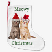 MeowChristmas Kitten Weihnachts-Strumpf Großer Weihnachtsstrumpf (Vorderseite)