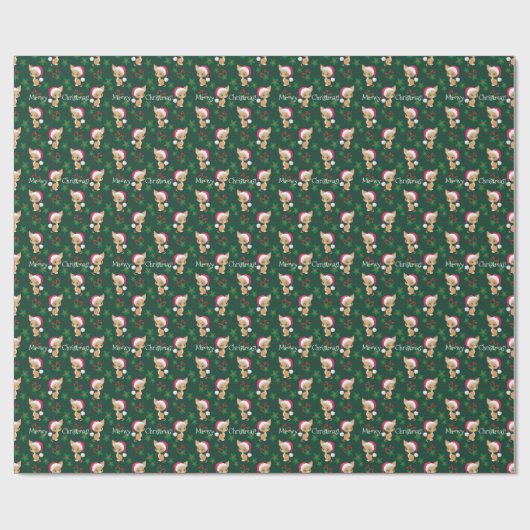 MeowChristmas Niedlich Kitten Wrapping Paper 2b Geschenkpapier (Flach)