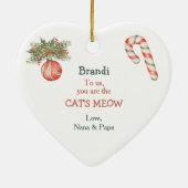 MeowChristmas Niedliche Kitten Wreath Kids Keramik Ornament (Hinten)