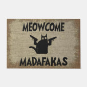 Meowcome Madafakas Doormat | Funny Cat Lover Gesch Fußmatte (Vorderseite)