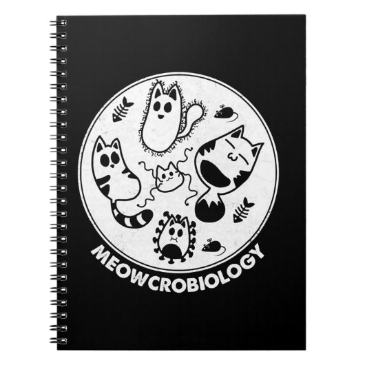 Meowcrobiology Microbiology Science Cat Lovers Notizblock (Vorderseite)