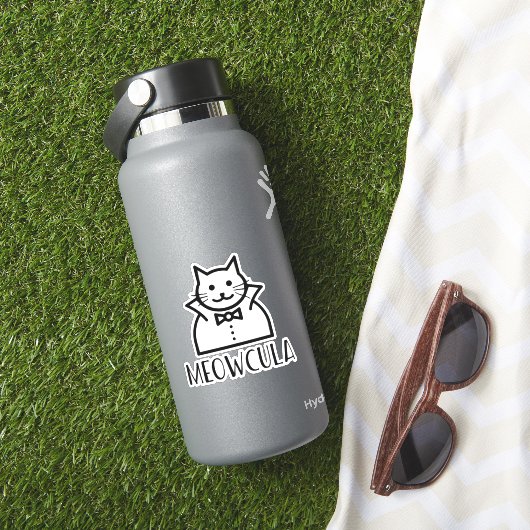 Meowcula Halloween  Aufkleber (HydroFlask Insitu)
