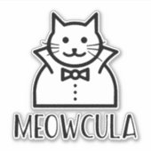 Meowcula Halloween  Aufkleber (Vorderseite)