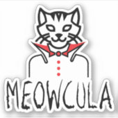 Meowcula Halloween Aufkleber (Vorderseite)