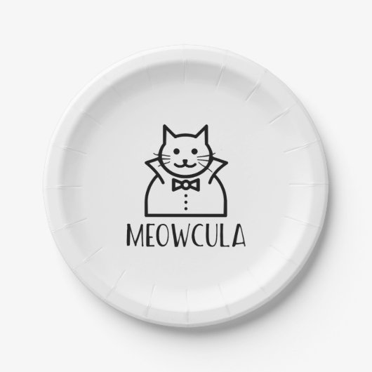 Meowcula Halloween  Pappteller (Vorderseite)
