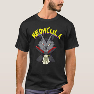 Meowcula Lustige Sphynx-Katze Vampir Dracula Hallo T-Shirt
